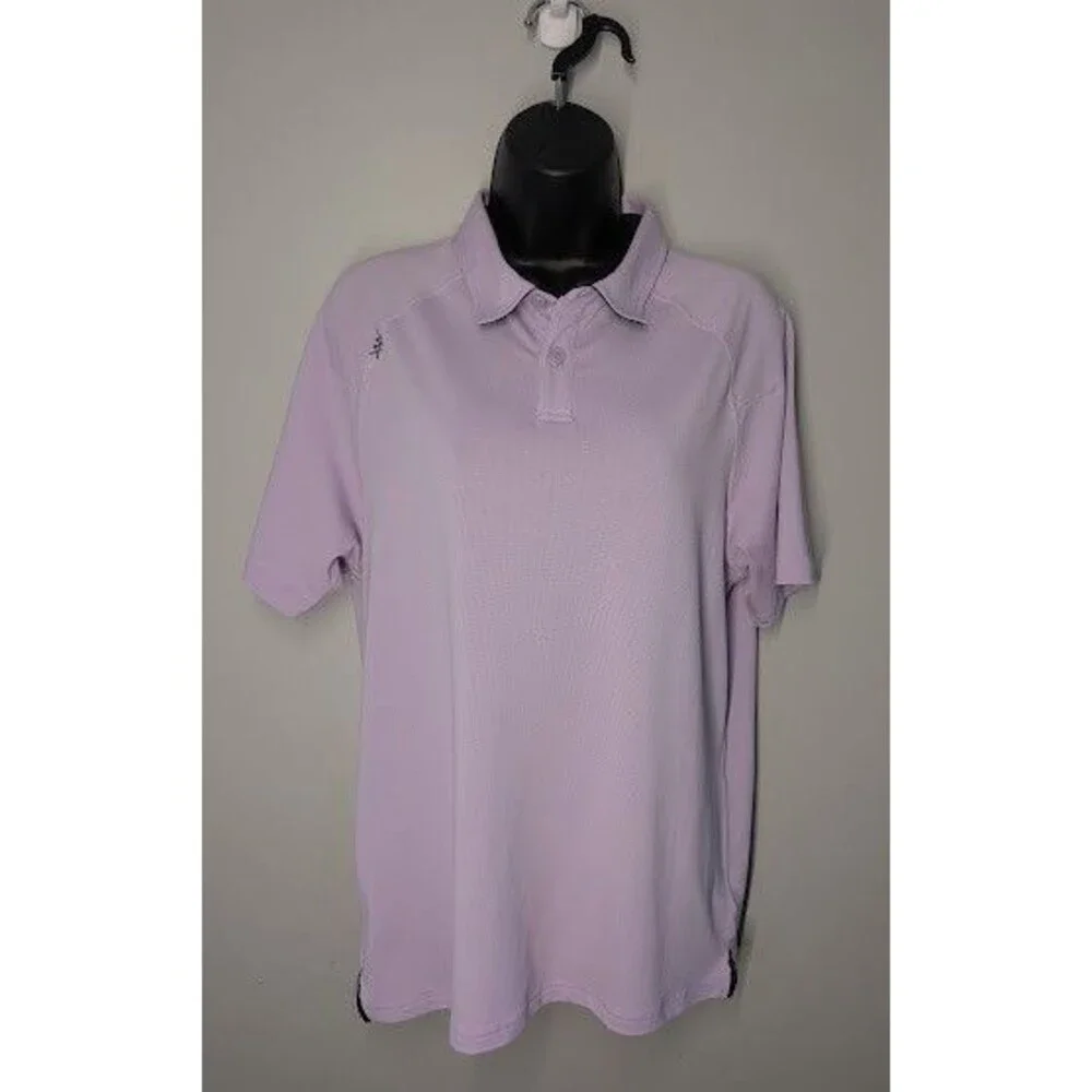Rhone Polo Shirt Mens Medium Purple Lightweight Performance Stretch Golf